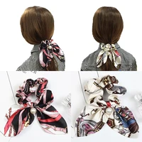 woman spring summer scrunchies boho ribbon girl hair ties streamers elastic hairband ponytail holder ladies hair accessories
