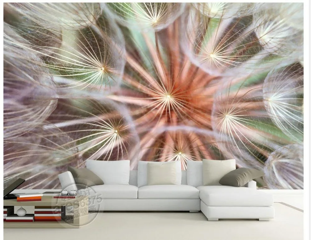 3d Настенные обои одуванчик настенные фотообои украшение дома|wallpaper home decor|3d wall murals