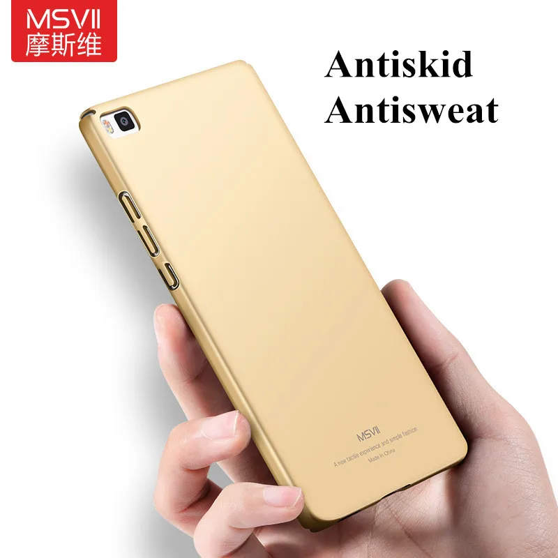 Для huawei P8 чехол MSVII Роскошный для lite мини тонкий скраб Чехол Жесткий PC задняя