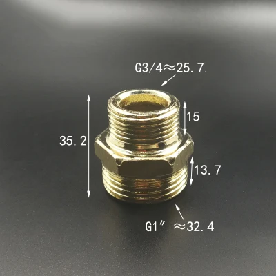 3/4 &quotx 1&quot Мужской BSP резьбовое соединение шестигранное медное покрытие адаптер
