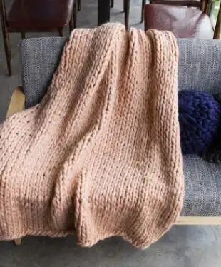 khaki Брендовое хлопковое мягкое плотное трикотажное однотонное 3D одеяло, массивное вязаное одеяло, Комплект постельного белья для дивана, Декоративный Рождественский подарок - Цвет: khaki