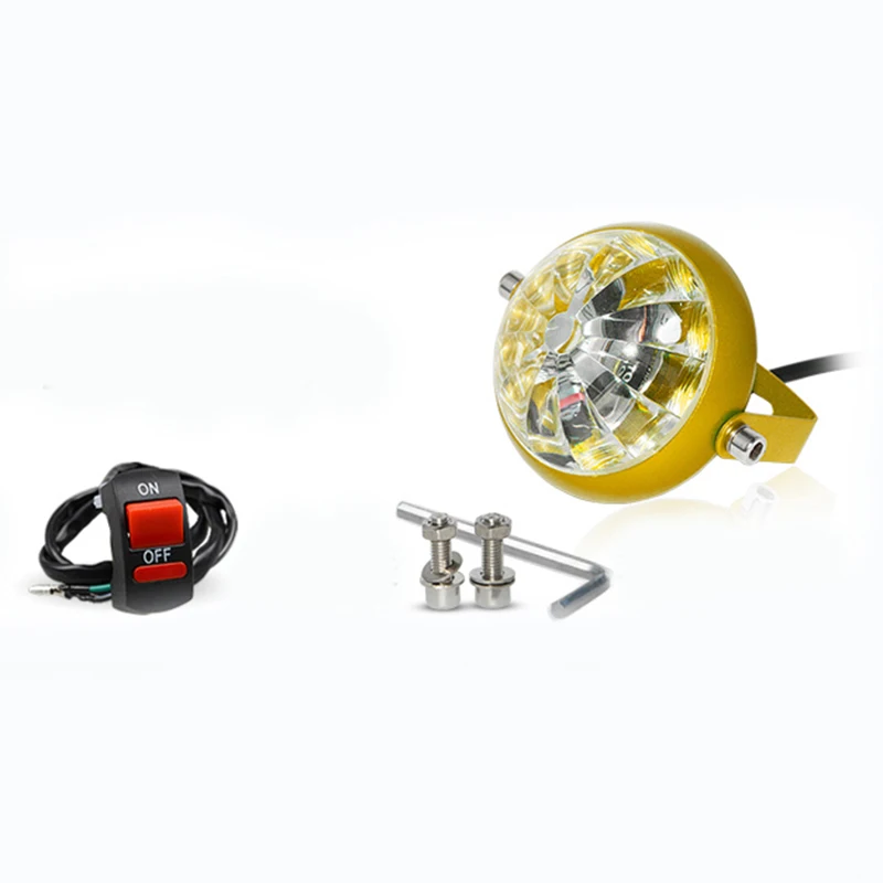 Moto rcycle налобный фонарь 12 v 10 w led moto дополнительные фары rbike противотуманная