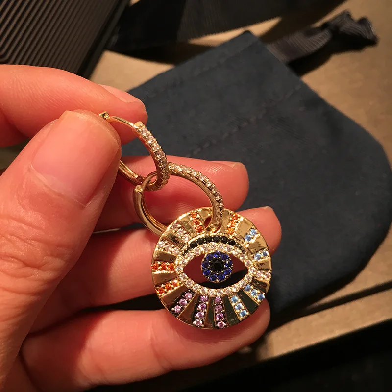 Женские серьги капли Queen Lotus серебряные с цирконием AAA ювелирные изделия 925 пробы