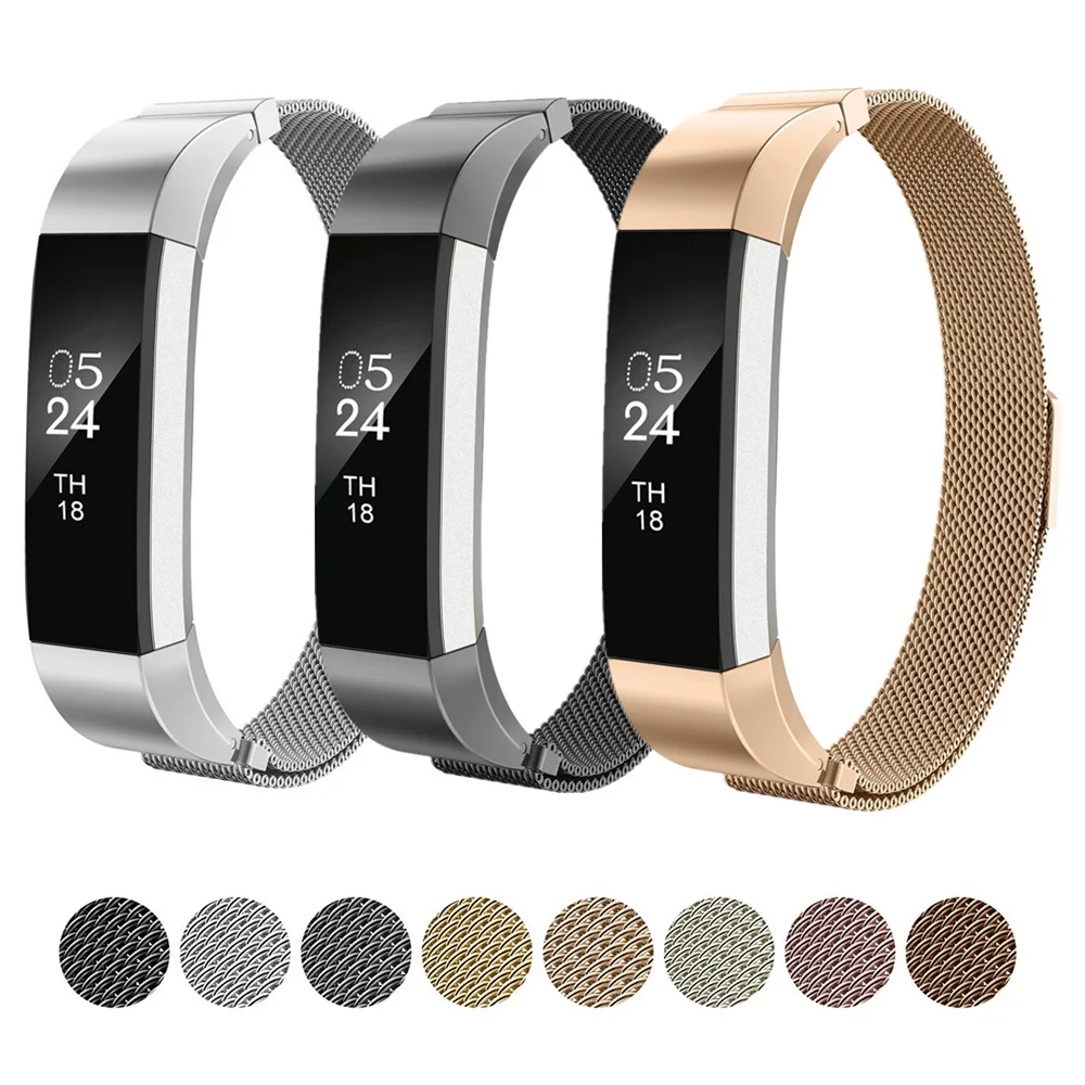 Миланская петля ремешок для Fitbit Alta HR замены металлический браслет из нержавеющей