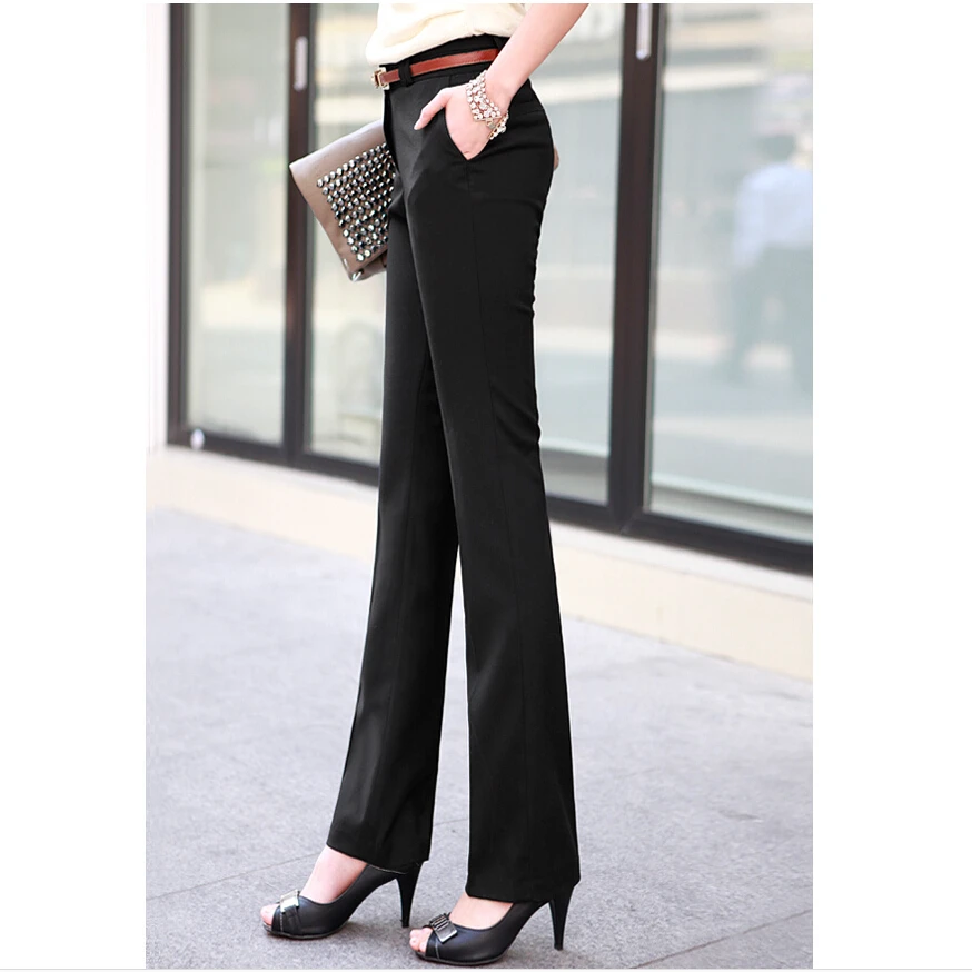 2020 осень зима женские брюки плюс бархатные плотные теплые прямые OL формальные
