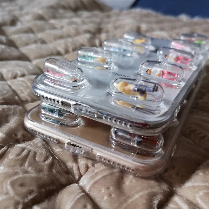 Чехол DIS Забавный Модный 3D чехол для телефона iphone XR XS MAX X Capa 6 6s 8 7plus прозрачный