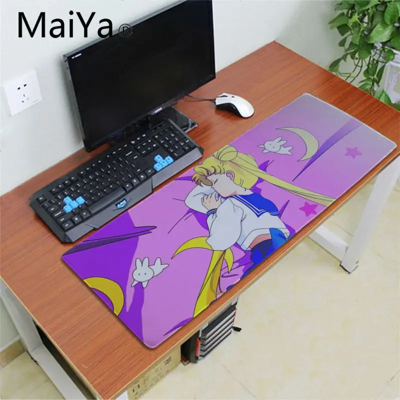 Lock Edge 40X90cm Maiya мой любимый аниме Сейлор Мун игровой плеер стол ноутбук резиновый коврик для мыши большой коврик для мыши клавиатуры коврик - Цвет: Lock Edge 40X90cm