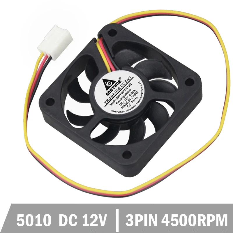 1000 шт. Gdstime DC 12 В 3PIN 50 мм 5 см 50x50x10 с функцией FG охлаждающий вентилятор промышленный вентилятор|Кулеры и