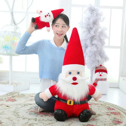 Cartoon Anime Red Santa Claus Plush Dolls Creative Christmas Stuffed Toys 20cm 30cm 40cm Soft PP Cotton Doll Gifts | Игрушки и хобби