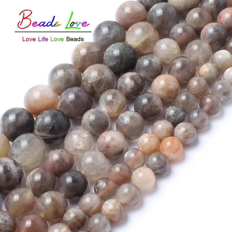 Бисер из натурального камня 15 5 дюймов Круглый бисер черного цвета для