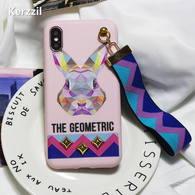 Kerzzil чехол для телефона из мягкого ТПУ с рисунком сo шнуром кисточками iPhone X XR XS