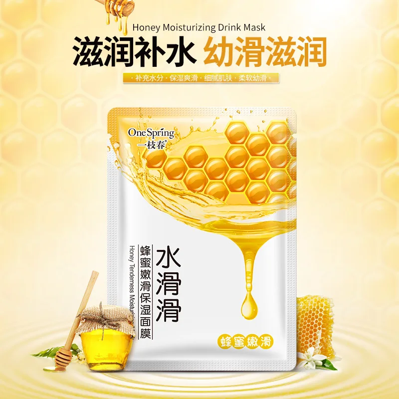 OneSpringAnti морщинки маски для кожи лица Уход лист маска мед гранат увлажняющая