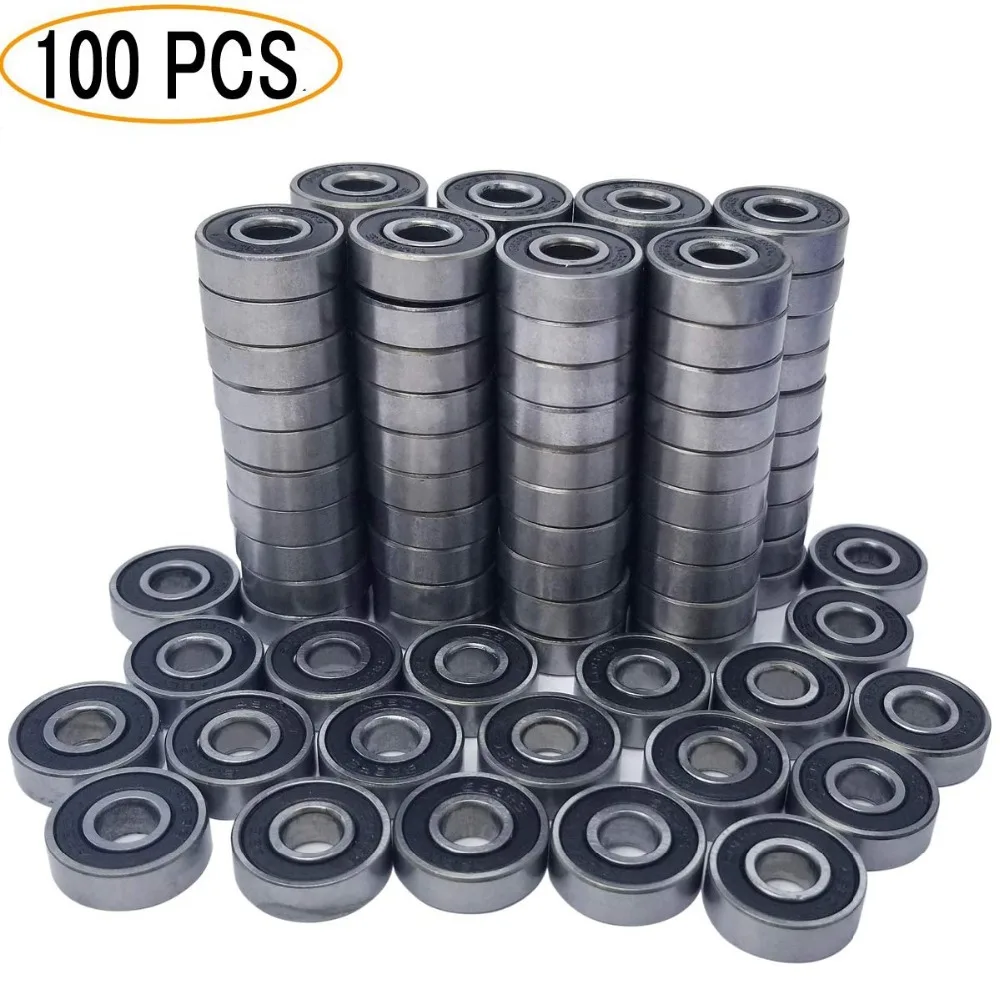 100 упаковка 608-2RS подшипник скейтборда подшипники качения 8х22х7 мм 608rs |