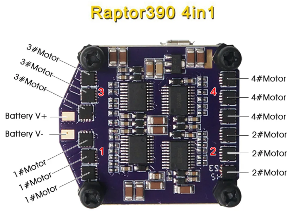 Flycolor Raptor 390 Tower w/F390 30A 4 в 1 ESC + F3 OSD PDB для X гоночной рамы|4 in esc|osd pdbesc |