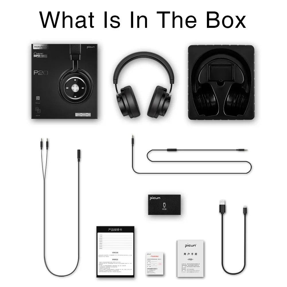 Original Picun Wireless Headphones Bluetooth Headsets Stereo HIFI for a Mobile Phone For Xiaomi Sony | Электроника