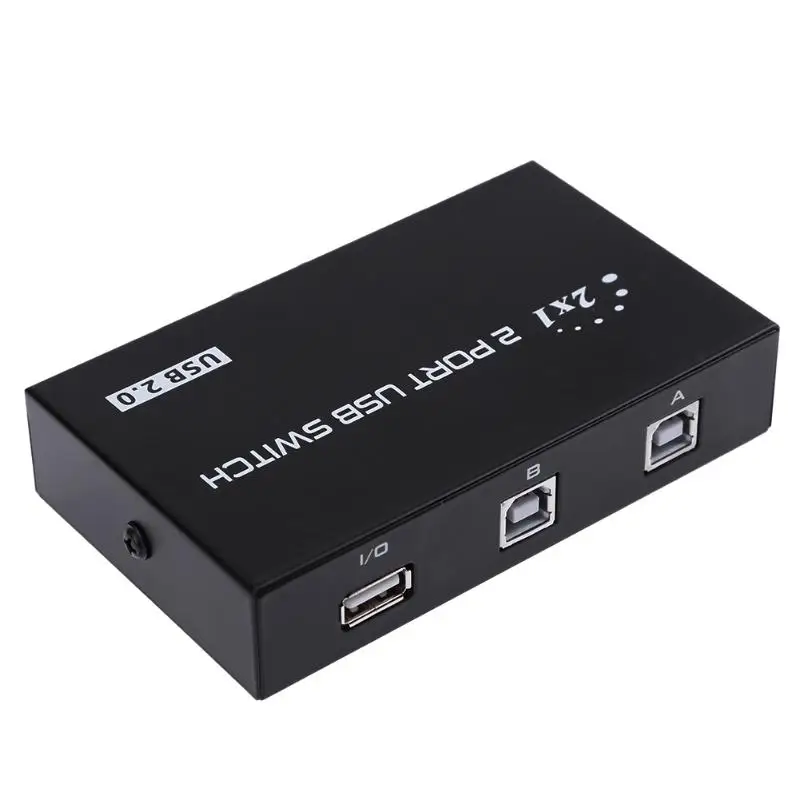 Коммутатор для двух компьютеров с 2 портами USB 0 и поддержкой совместного