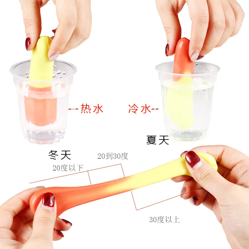 Меняющие температуру немагнитные пластилиновые слизи прыгающие кремниевые