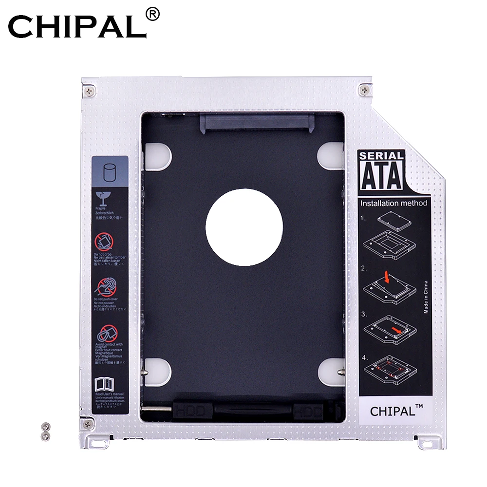 Корпус для дополнительного жесткого диска CHIPAL, 9,5 мм, 9 мм, SATA 3,0, 2,5 дюйма, корпус для SSD, HD корпус для Apple Macbook Pro Air, 13 дюймов, 15 дюймов, 17 дюймов, корпус для оптического суперпривода - изображение