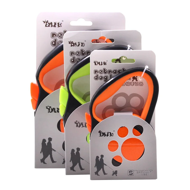 

3m5m8m Retractable Leash Pet Traction Rope Automatic Telescopic Reflective Light Night Walking Dog Leash Dog Tractor HY083