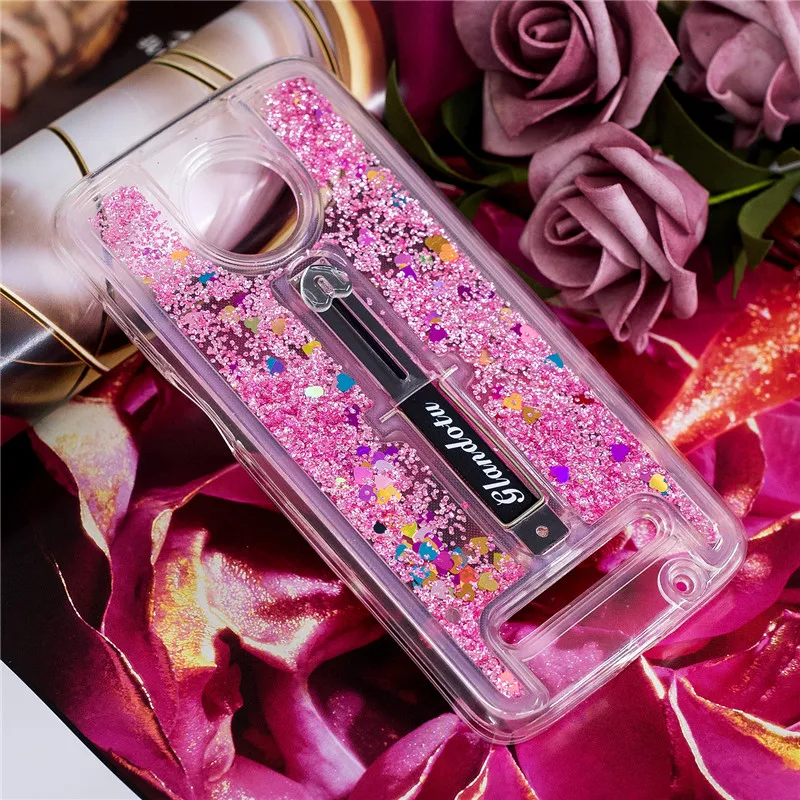 Luxury Liquid Glitter Quicksand Dynamic Case For Motorola Moto E5 G6 Plus Z3 Play E4 TPU Phone Cases Coque | Мобильные телефоны и