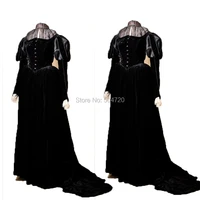 tailoredblack velvet duchess queen marie antoinette court regency renaissance gothic theatre medieval gown ball dress hl 208