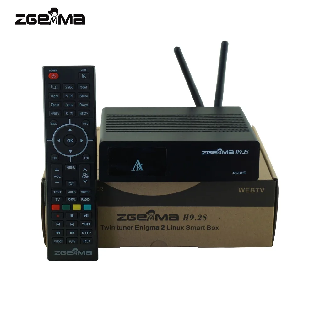 3 шт./лот ZGEMMA H9.2S E2 Linux 4K UHD спутниковый ресивер с DVB S2X + двойной тюнер 300 Мбит/с WIFI