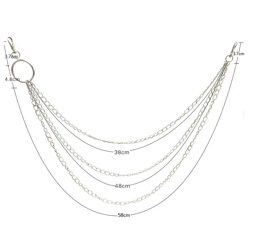 Модные стильные мужские брюки в стиле панк хип хоп стиль ретро серебряные