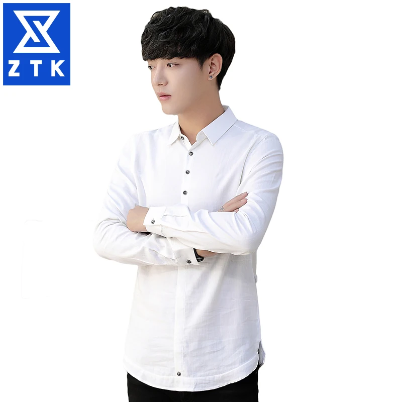 Для мужчин с длинными рукавами рубашки плотная Повседневная корейской версии