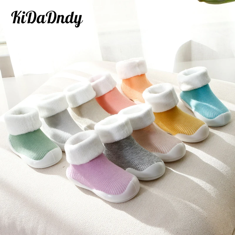 Children's Floor Shoes Socks Babies and Men's Thickened Soft-soled Walking Infant Kindergarten Indoor Z3 | Носки для мылышей