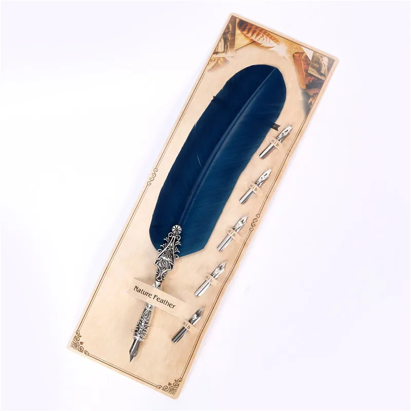 Ручка с перьями для Английской Каллиграфии 5 наконечников 1 комплект|Перьевые