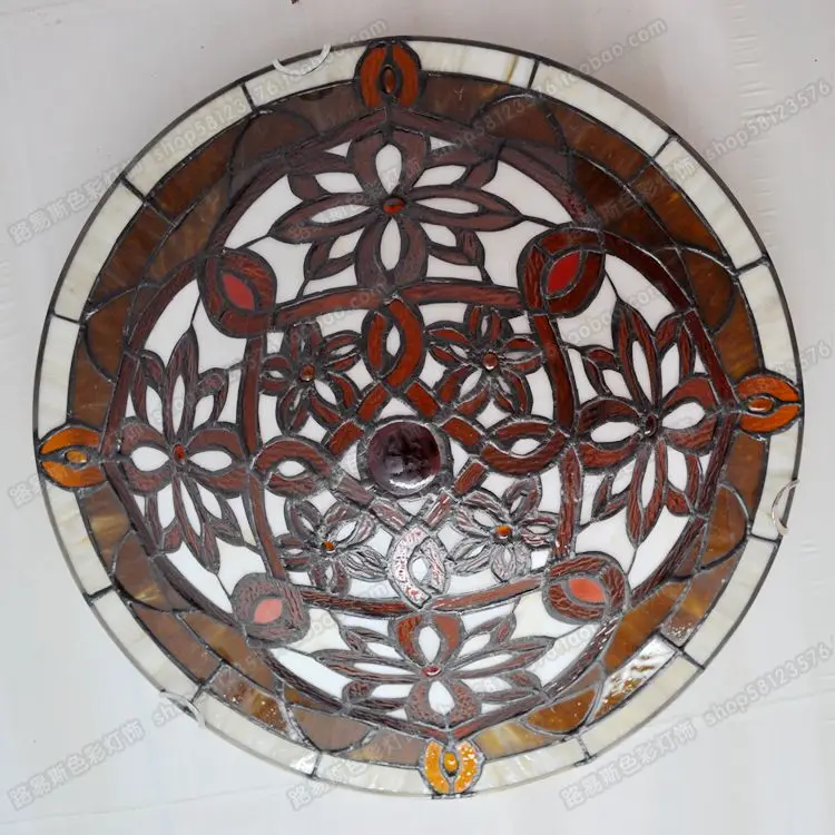 Европейский поворотный стеклянный потолочный светильник лампа 16 дюймов в стиле