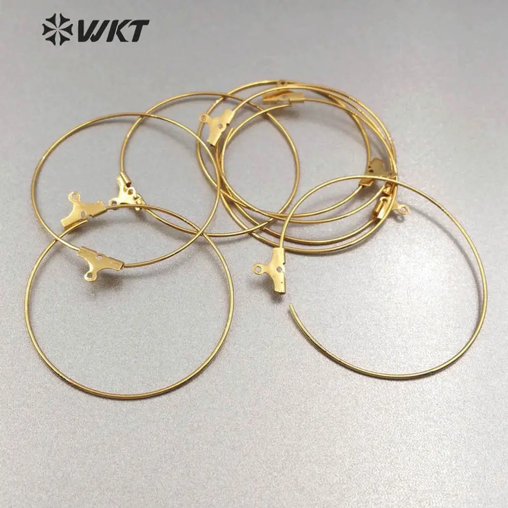 WT-JFE15 WKT серьги петли Круги Серьги обручи золото латунь с гальваническим