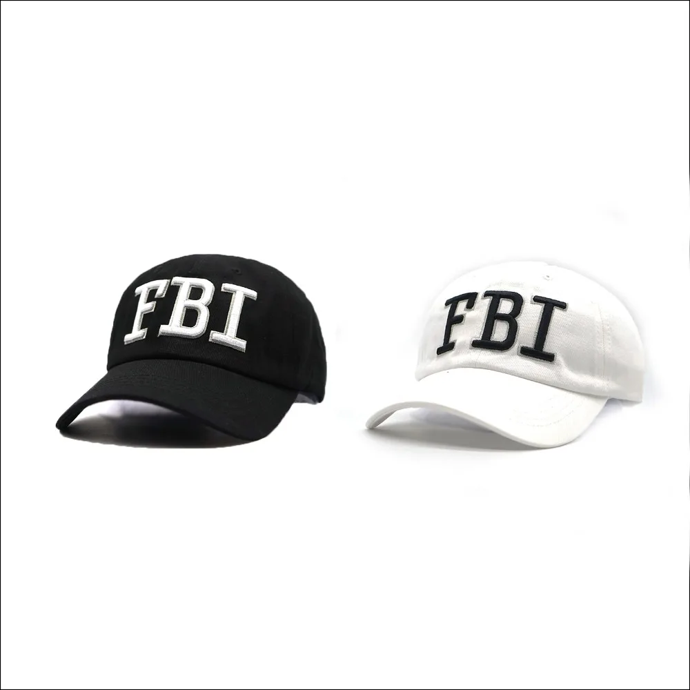 Бейсбольная кепка для отдыха с вышивкой FBI для мужчин и женщин, круглая Кепка унисекс, Регулируемая Кепка для хип-хопа