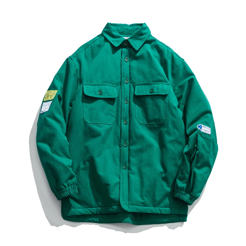 CHINISM аббревиатор серия базовое утолщенное пальто с отложным воротником мужская