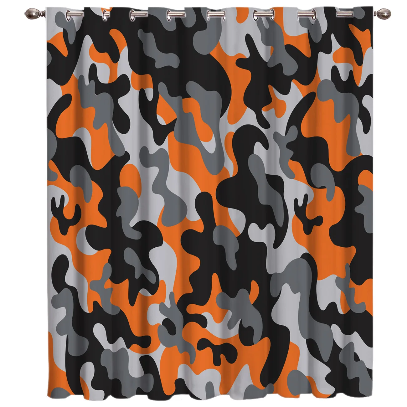 Камуфляжные серые оранжевые оконные шторы темные ванная комната домашний декор