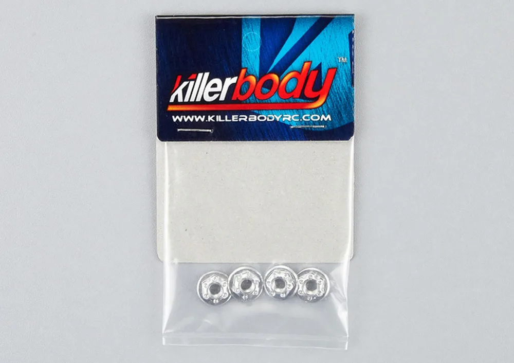 Серебряная Фланцевая Стопорная гайка Killerbody 48365SL (алюминиевый сплав) подходит для