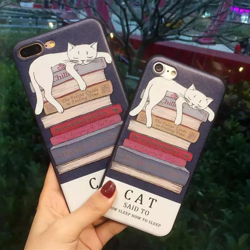 Прекрасный Сон Cat Телефон Case Для iPhone 5s 5 SE 6 6s Плюс 7 плюс Мягкая Задняя Крышка Милый