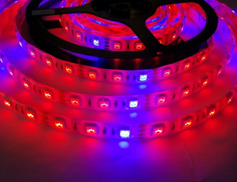 Светодиодная лента SMD5050 для выращивания растений не водонепроницаемая гибкая 5