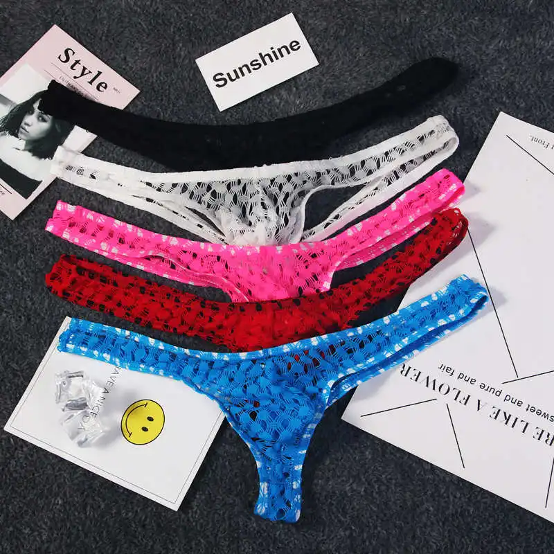 5 шт. мужские Мини трусы сексуальные Gays Tanga стринги мужское Прозрачное нижнее