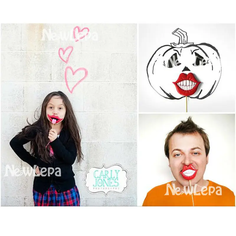 26 шт./лот DIY полимерная глина усы губы фото стенд реквизит фотосессия Свадебная