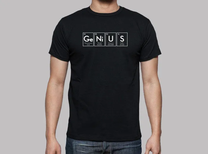 Повседневная принтованная футболка хлопок o-образным вырезом 100% Мужская GeNiUS