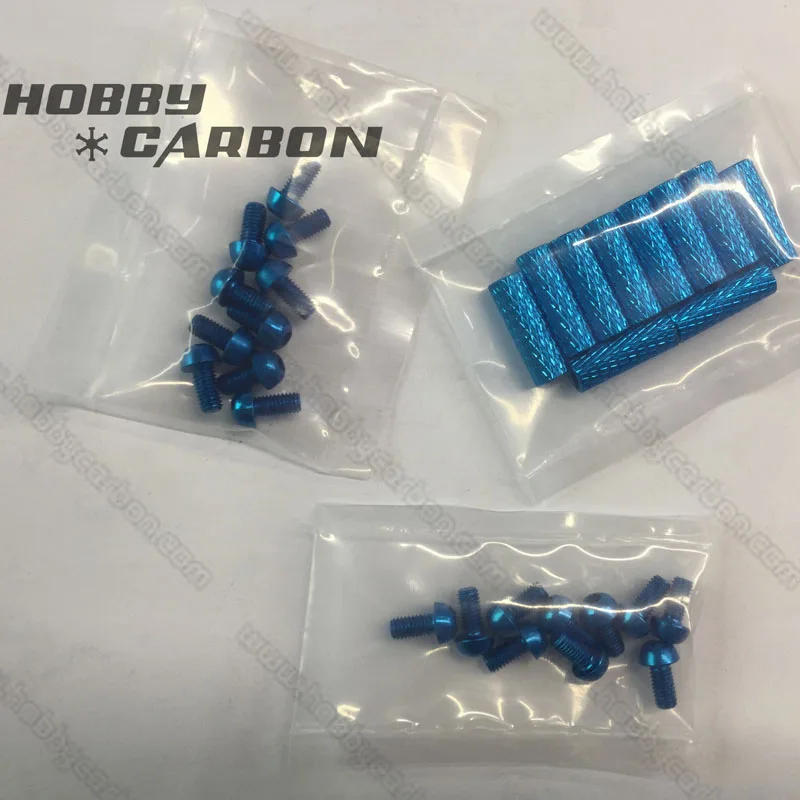 Набор углеродных крепежей HOBBY M3 7075 Комплект алюминиевых винтов M3x10 Круглый болт с