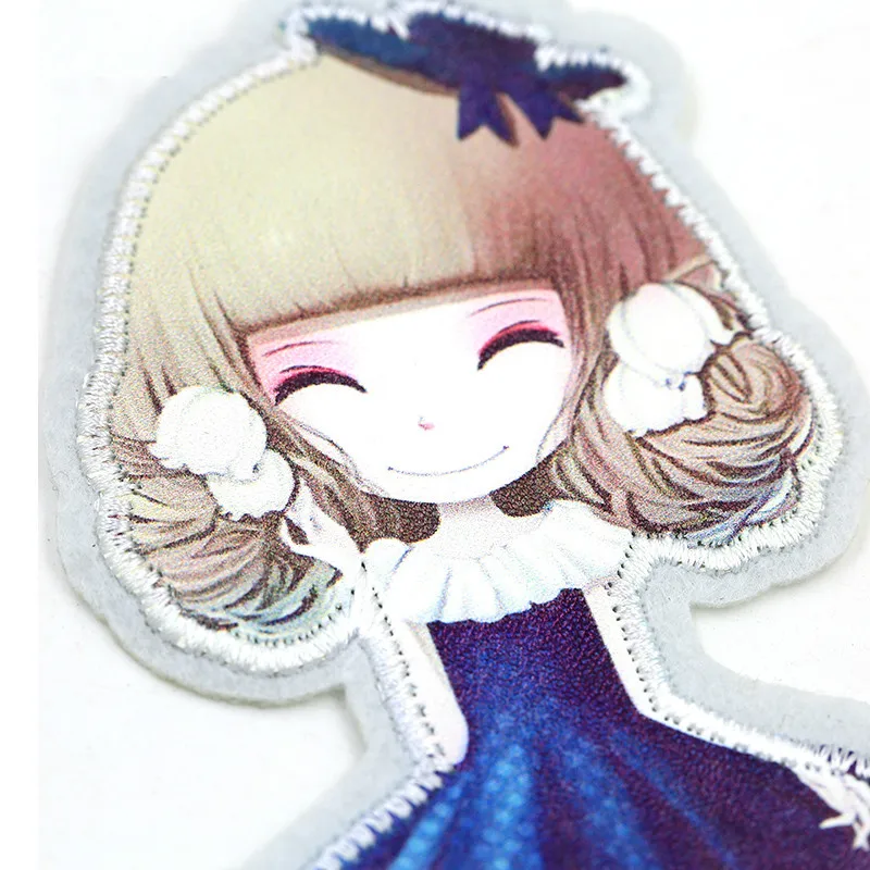 Девушка Аниме патчи для одежды пришить на патч вышитые швейная одежда аппликация