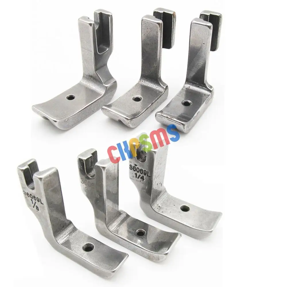 

#P69R+P69L 1/8+3/16+1/4 High Shank Solid Welt Right+Left Piping Feet FIT FOR CONSEW Industrial Single Needle Sewing Machines