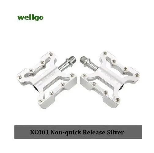 silver Wellgo оригинальные KC001 небыстросъемные быстросъемные велосипедные педали для шоссейного велосипеда сверхлегкие педали MTB велосипедные педали с подшипником - Цвет: silver