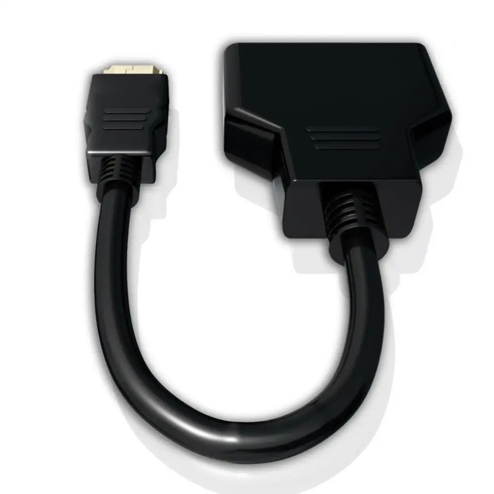 

Cable HDMI Splitter 4K Cable 1 Male To Dual HDMI 2 Female Splitter Adapter in HDMI Cable 1 In 2 Out HDMI Male