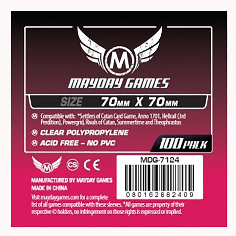 100 шт./пакет карточная игра рукав Mayday стандартная толщина 70*70 мм