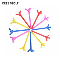 crestgolf 50pcspacks size 83mm plastic golf tees three claws golf tees golf accessories multicolor