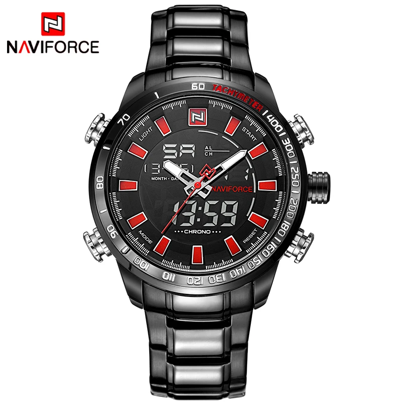 Новый роскошный бренд NAVIFORCE Мужские кварцевые часы мужские спортивные армейские