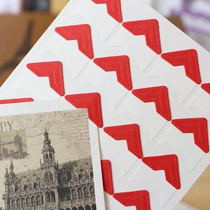 Бумажные наклейки сделай сам 24 шт.лот, милые уголки карамельных цветов для фотоальбома, великолепная рама ручной работы, альбомы, украшения, скрапбукинг